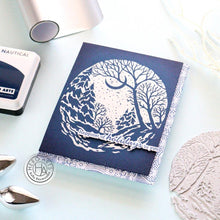 Load image into Gallery viewer, Hero Arts - Letterpress & Foil Plate - Winter Forest. Foiling, deboss, and inked impressions. Available at Embellish Away located in Bowmanville Ontario Canada. Example by Kelly Rasmussen