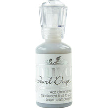 Load image into Gallery viewer, Nuvo-Jewel Drops. Add dimensional translucent tints to your paper craft projects! This package contains 30ml/1oz of jewel drops. Comes in a variety of colors. Each sold separately. Available at Embellish Away located in Bowmanville Ontario Canada. Grey Mist