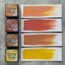 將圖片載入圖庫檢視器 Ranger - Tim Holtz - Distress Mini Oxide Ink Pads Kit, #2 (4pc). Colours: Spiced Marmalade, Crackling Campfire, Rusty Hinge and Mustard Seed. Available at Embellish Away in Bowmanville Ontario Canada.