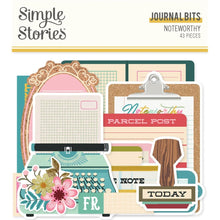 Cargar imagen en el visor de la galería, Simple Stories - Bits & Pieces Die-Cuts - 43/Pkg - Journal - Noteworthy. Die-cuts are a great addition to scrapbook pages, greeting cards and more! The perfect embellishment for all your paper crafting needs! Available at Embellish Away located in Bowmanville Ontario Canada.