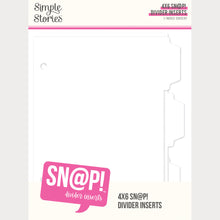 Load image into Gallery viewer, Simple Stories - SNAP! Divider Binder Inserts - 4" x 6". 4x6 Tab Dividers - 3 Divider Binder Inserts. Available at Embellish Away in Bowmanville Ontario Canada.