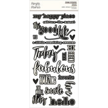 Load image into Gallery viewer, Simple Stories - Simple Vintage Essentials Foam Stickers - 40/Pkg - Titles. If you want to add a bit of dimension to your projects these foam stickers will do the job. This package is sure to add the finishing touches to your projects. Available at Embellish Away located in Bowmanville Ontario Canada.