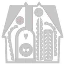 Load image into Gallery viewer, Sizzix - Thinlits Dies By Jen Long - 10/Pkg - Gingerbread House Card. Impress friends and family this festive season with this Gingerbread House card design by Jen Long! Available at Embellish Away located in Bowmanville Ontario Canada.
