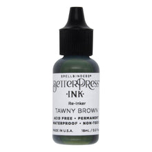 將圖片載入圖庫檢視器 Spellbinders - BetterPress - Ink Reinker - Select from Drop Down. To reink, simply add a few drops of ink from the reinker bottle onto the ink pad and spread evenly. Available at Embellish Away located in Bowmanville Ontario Canada. Tawny Brown