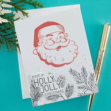 Charger l'image dans la galerie, Spellbinders - Better Press Plates & Die Set - Holly Jolly Santa. From the More BetterPress Christmas Collection with two press plates of a sweet and jolly Santa face and the perfect sentiment makes a great pair! Available at Embellish Away located in Bowmanville Ontario Canada. Example by brand ambassador.