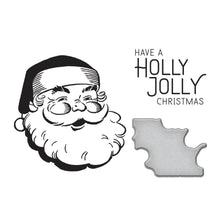 Charger l'image dans la galerie, Spellbinders - Better Press Plates & Die Set - Holly Jolly Santa. From the More BetterPress Christmas Collection with two press plates of a sweet and jolly Santa face and the perfect sentiment makes a great pair! Available at Embellish Away located in Bowmanville Ontario Canada.