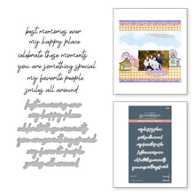 Charger l'image dans la galerie, Spellbinders - BetterPress Press Plate & Die - Family Sentiments. Impress the entire plate full of everything that surrounds family in sentiments and phrases on a sweet lowercase script font. Available at Embellish Away located in Bowmanville Ontario Canada.