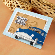 Cargar imagen en el visor de la galería, Spellbinders - Clear Stamp & Die Set - Road Trip Adventures Sentiments. By Mindy Eggen. Available at Embellish Away in Bowmanville Ontario Canada. Example by Mindy Eggen.