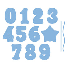 Cargar imagen en el visor de la galería, Spellbinders - Simon Hurley create. Cling Stamp & Die Set - Number Balloons. Available at Embellish Away in Bowmanville Ontario Canada.