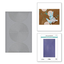 將圖片載入圖庫檢視器 Spellbinders - Embossing Folder - Modern Botanicals - Lined Circles. By Dina Wakley. Available at Embellish Away in Bowmanville Ontario Canada.