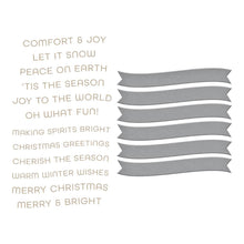 Load image into Gallery viewer, Spellbinders - Glimmer Hot Foil Plate & Die - Comfort & Joy Sentiments. There are two hot foil plates full of Christmas sentiments - six sentiments on each plate. Available at Embellish Away located in Bowmanville Ontario Canada.