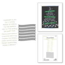 Load image into Gallery viewer, Spellbinders - Glimmer Hot Foil Plate & Die - Comfort & Joy Sentiments. There are two hot foil plates full of Christmas sentiments - six sentiments on each plate. Available at Embellish Away located in Bowmanville Ontario Canada.