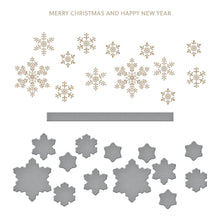 Load image into Gallery viewer, Spellbinders - Glimmer Hot Foil Plate & Die By Bibi Cameron - Snowflakes - Glimmering Snowflakes. Glimmering Snowflakes Hot Foil Plate & Die Set is part of the Bibi's Snowflakes Collection by Bibi Cameron. Available at Embellish Away located in Bowmanville Ontario Canada.