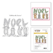 Cargar imagen en el visor de la galería, Spellbinders - House Mouse - Cling Rubber Stamp - Noel. Noel Cling Rubber Stamp Set is part of the from House-Mouse Designs Holiday Collection with a set of two stamps. This line up of playful mice spells out a leafy NOEL accented with holiday berries. Available at Embellish Away located in Bowmanville Ontario Canada.