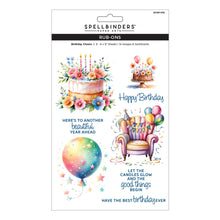 Cargar imagen en el visor de la galería, Spellbinders - Rub-ons - Birthday Cheers. Available at Embellish Away located in Bowmanville Ontario Canada.