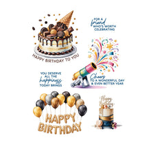 Cargar imagen en el visor de la galería, Spellbinders - Rub-ons - Birthday Cheers. Available at Embellish Away located in Bowmanville Ontario Canada.
