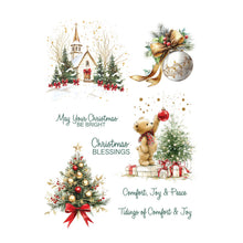 將圖片載入圖庫檢視器 Spellbinders - Rub-ons - Joyful Season. Images include Holiday Tree, Presents, Bird...etc. Available at Embellish Away located in Bowmanville Ontario Canada.