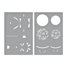 Load image into Gallery viewer, Spellbinders - Stencil By Bibi Cameron Snowflakes - Snowflake Ornaments. Snowflake Ornaments Stencil is part of the Bibi's Snowflakes Collection by Bibi Cameron and comes in a set of two 6 x 9-inch layering stencils and two masks. Available at Embellish Away located in Bowmanville Ontario Canada.