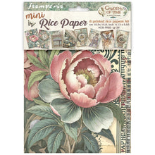 Load image into Gallery viewer, Stamperia - A6 Mini Rice Paper - 8/Sheets - Gardens of Time. Available at Embellish Away located in Bowmanville Ontario Canada.