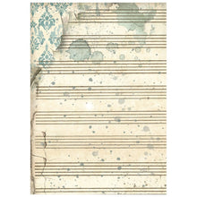 Cargar imagen en el visor de la galería, Stamperia - A6 Rice Paper Backgrounds Selection - 8/Sheets - Symphony. Available at Embellish Away located in Bowmanville Ontario Canada.