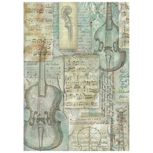 Cargar imagen en el visor de la galería, Stamperia - A6 Rice Paper Backgrounds Selection - 8/Sheets - Symphony. Available at Embellish Away located in Bowmanville Ontario Canada.