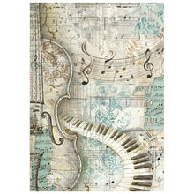 Cargar imagen en el visor de la galería, Stamperia - A6 Rice Paper Backgrounds Selection - 8/Sheets - Symphony. Available at Embellish Away located in Bowmanville Ontario Canada.