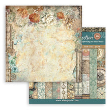 Load image into Gallery viewer, Stamperia - Backgrounds Double-Sided Paper Pad 12"X12" - 10/Pkg - Gardens of Time. Available at embellish Away located in Bowmanville Ontario Canada.