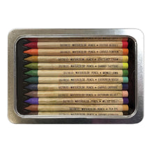 Load image into Gallery viewer, Tim Holtz - Distress Watercolor Pencils 12/Pkg Set 4. These are woodless watercolor pencils formulated to achieve vibrant coloring effects on porous surfaces. Water-reactive pigments are ideal for water coloring, shading, sketching, etc. Available at Embellish Away located in Bowmanville Ontario Canada.