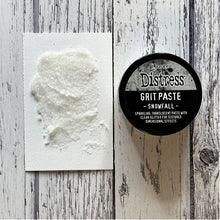 Load image into Gallery viewer, Tim Holtz - Distress Grit Paste - 3oz - Snowfall. Add a touch of texture to Winter Holiday creations. Snowfall Grit Paste is a dimensional translucent medium infused with a clear glitter that dries to a textured sparkle finish. Available at Embellish Away located in Bowmanville Ontario Canada.