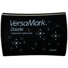 Load image into Gallery viewer, Tsukineko - VersaMark Dazzle - Watermark Stamp Pad - Frost. Dazzle combines all the great qualities of the original VersaMark with added shimmer to give your paper projects an easy touch of elegance. Available at Embellish Away located in Bowmanville Ontario Canada.