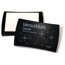 Load image into Gallery viewer, Tsukineko - VersaMark Dazzle - Watermark Stamp Pad - Frost. Dazzle combines all the great qualities of the original VersaMark with added shimmer to give your paper projects an easy touch of elegance. Available at Embellish Away located in Bowmanville Ontario Canada.