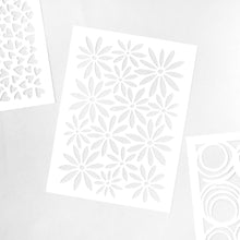 Cargar imagen en el visor de la galería, Vicki Boutin - Mixed Media Stencil - 3/Pkg - 5"X7". Immerse yourself in the Vicki Boutin Mixed Media Collection, where creativity knows no bounds. Floral, a set of three precision tools designed for versatile applications. Available at Embellish Away located in Bowmanville Ontario Canada.