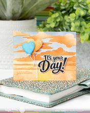 Charger l'image dans la galerie, Waffle Flower - Background Die - Cloud Background. Available at Embellish Away in Bowmanville Ontario Canada. Example by Nina Yang.