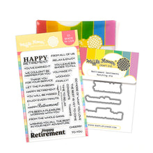 Charger l'image dans la galerie, Waffle Flower - Clear Stamp & Die Combo - Retirement Sentiments. Available at Embellish Away located in Bowmanville Ontario Canada.
