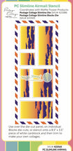 Load image into Gallery viewer, Waffle Flower - Stencil - Postage Collage Slimline - Airmail. Available at Embellish Away in Bowmanville Ontario Canada.