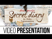 Cargar y reproducir el video en el visor de la galería, Stamperia - Art Journaling Selection - Secret Diary. Available at Embellish Away located in Bowmanville Ontario Canada. Video by Vicky Papaioannou via YouTube.