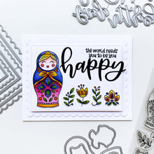 Cargar imagen en el visor de la galería, Catherine Pooler - Die Set - We Fit. Remind your friends and loved ones they "just fit" by sending cards made with the We Fit Dies and coordinating We Fit Stamps. Use the dies to cut out one of the three dolls, the cat doll or one of the extras. Layer the pieces to create dimension and fun on all your friendly cards. Available at Embellish Away located in Bowmanville Ontario Canada. Card example by brand ambassador.