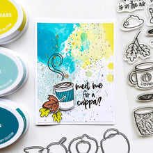 गैलरी व्यूवर में इमेज लोड करें, Catherine Pooler - Stamp Set - Fall Calls for Lattes. Chilly weather and soft falling leaves means a need for hot drinks!! The 6x8 Fall Calls for Lattes Stamp Set and coordinating Fall Calls for Lattes Dies has it all for coffee and hot drink lovers alike. Available at Embellish Away located in Bowmanville Ontario Canada. Card example by Catherine Pooler.