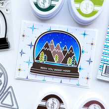 Charger l'image dans la galerie, Catherine Pooler - Stamps - Snow Globe Adventure. Where to? Let's take a snow globe adventure! Build the perfect snow globe scene with the Snow Globe Adventure Stamp Set. For more design options, mix in images from the Dream Away Sentiments Stamp Set to make your adventure even more exciting. Available at Embellish Away located in Bowmanville Ontario Canada. Card design by Ambassador.