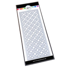 Cargar imagen en el visor de la galería, Catherine Pooler - Slimline Die - Sitting Pretty. Like a beautiful woven cane patterned porch seat, the Sitting Pretty Slimline Die will add a textural element of pretty to your next card. This slimline die is formatted to 8.5" x 3.5" base slimline card but can also be added to a traditional card as a background element or even used as a stencil. Available at Embellish Away located in Bowmanville Ontario Canada.