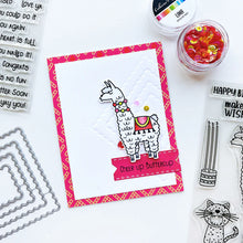 गैलरी व्यूवर में इमेज लोड करें, Catherine Pooler - Stamp & Die Set - Birthday Fiesta. Feliz Cumpleaños! It's a Birthday Fiesta and the llama and Jaguar are ready to party! These Peruvian friends can blow out the candles and chop down on some cake. Available at Embellish Away located in Bowmanville Ontario Canada. Example by brand ambassador.