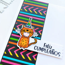 गैलरी व्यूवर में इमेज लोड करें, Catherine Pooler - Stamp & Die Set - Birthday Fiesta. Feliz Cumpleaños! It's a Birthday Fiesta and the llama and Jaguar are ready to party! These Peruvian friends can blow out the candles and chop down on some cake. Available at Embellish Away located in Bowmanville Ontario Canada. Example by brand ambassador.
