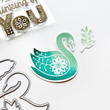 Load image into Gallery viewer, Catherine Pooler - Stamp & Die Set - Peace In Flight. The Peace in Flight Stamp Set features ornately decorated dove and swan stamps to grace your cards. Available at Embellish Away located in Bowmanville Ontario Canada.