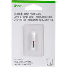 Charger l'image dans la galerie, Cricut - Maker Bonded Fabric Point Blade. The bonded-fabric cutting blade is made from premium German carbide steel. For the longest life, use for cutting bonded fabric or fabric with an iron-on backer. For use with Cricut Explore machines (sold separately). This package contains one 1.1mm bonded fabric point blade. Imported. Available at Embellish Away located in Bowmanville Ontario Canada.