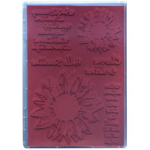 गैलरी व्यूवर में इमेज लोड करें, Darkroom Door - Rubber Stamp Set - Sunflowers. Darkroom Door Rubber Stamp Sets are mounted on cling foam and supplied in a DVD size storage case with a labelled spine for easy identification. Available at Embellish Away located in Bowmanville Ontario Canada.