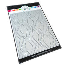 Charger l'image dans la galerie, Catherine Pooler - Cover Plate Die - Dotted Zig Zag. A fun and festive pattern. This design element will be perfect in white on white as the background of your card or layer it over a color blended piece to add hints of color. Available at Embellish Away located in Bowmanville Ontario Canada.