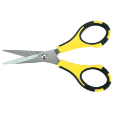 Load image into Gallery viewer, EK Success - Cutter Bee Scissors 5" Original. These pointed tipped scissors feature a comfort grip handle for left handed and right handed use and are great for cutting neat and perfect details in foam, paper, vellum, photos and more. This package contains one pair of 5 inch scissors with a snap-on plastic tip protector. Imported. Available in Bowmanville Ontario Canada.