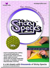 Cargar imagen en el visor de la galería, Ecstasy Crafts - Sticky Specks Micro Adhesive - 4 A4 Sheets. No more mess! A micro dot adhesive that will make your crafting so much easier. Available at Embellish Away located in Bowmanville Ontario Canada.