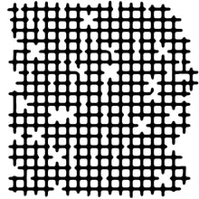 Load image into Gallery viewer, Woodware - 6 in x 6 in Stencil - Worn Mesh. Mask designed by Francoise Read. Create your own stylish backgrounds and decorations for your projects with this great worn mesh design which can be used in so many ways. Available at Embellish Away located in Bowmanville Ontario Canada.