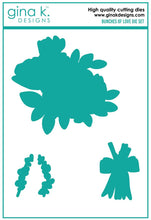 Charger l'image dans la galerie, Gina K. Designs - Stamp & Die Set - Bunches Of Love. Bunches of Love is a stamp set by Arjita Singh. This stamp set is made of premium clear photopolymer and measures 6" X 8". Available at Embellish Away located in Bowmanville Ontario Canada.